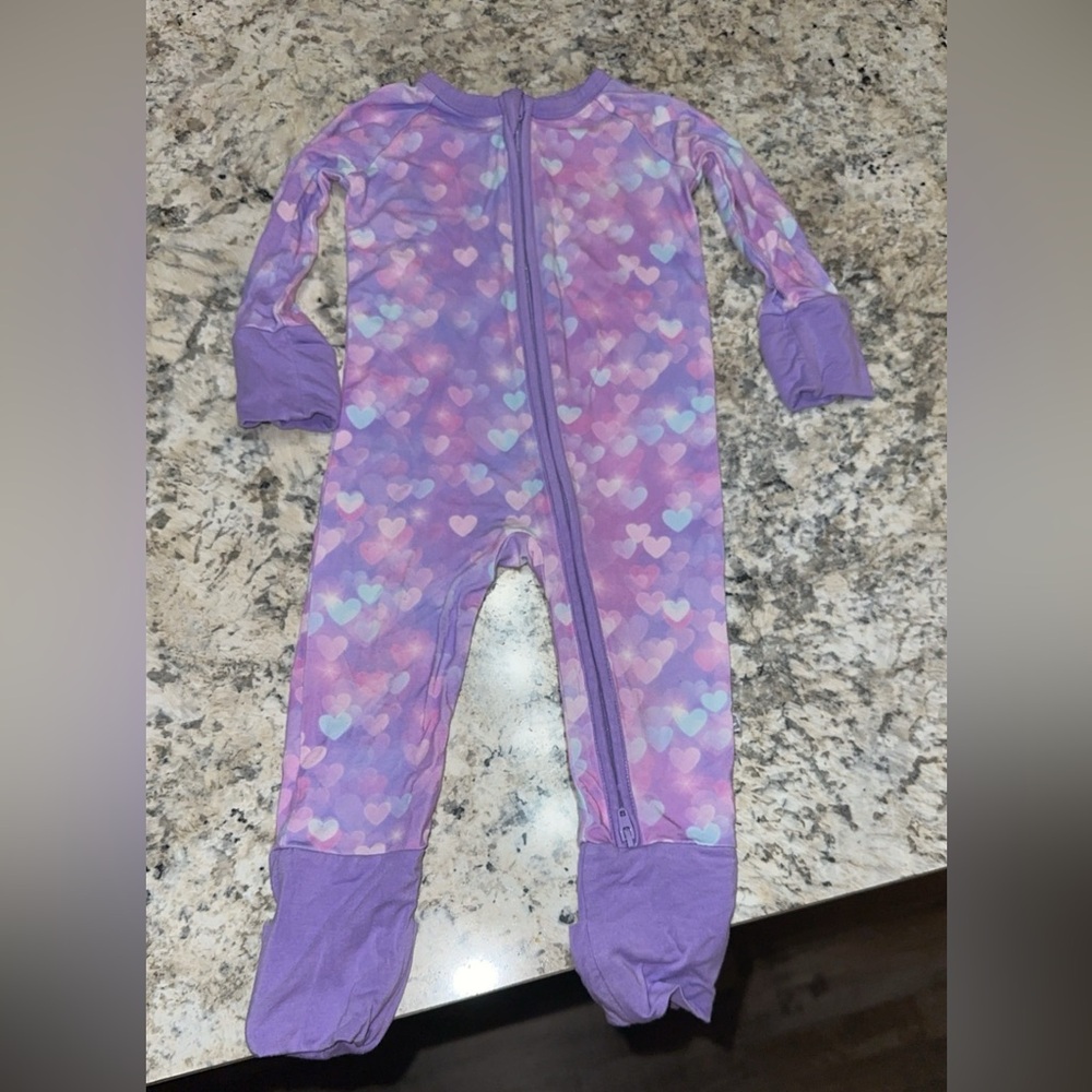 Colorful Hearts Bamboo Zippy
